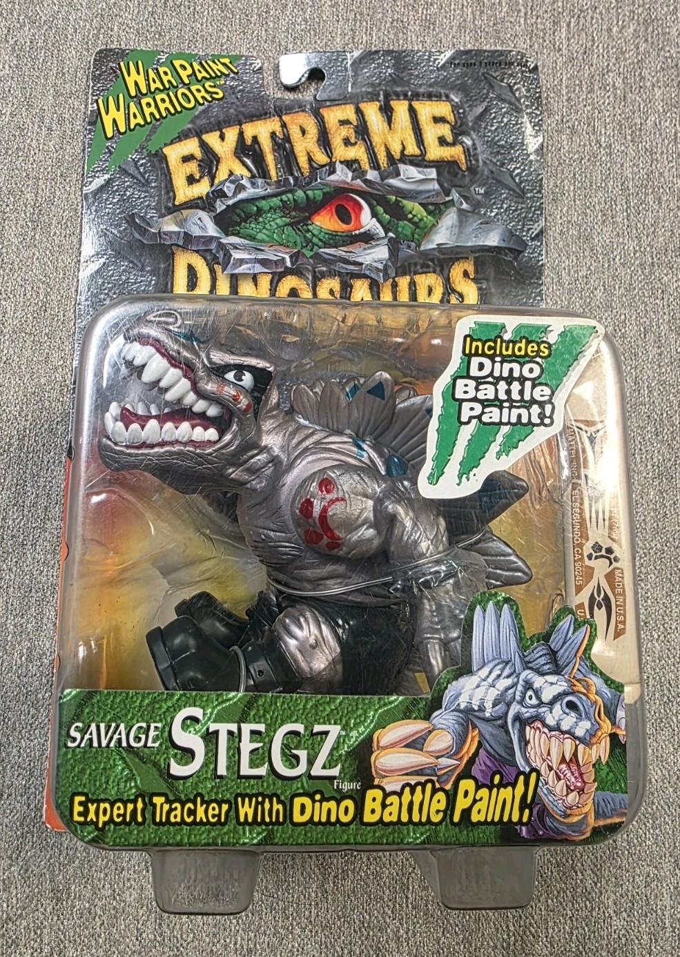 1997 Mattel Extreme Dinosaurs Savage STEGZ War Paint Warriors - New SEALED 1997 Mattel Extreme Dinosaurs Savage STEGZ War Paint Warriors - New SEALED