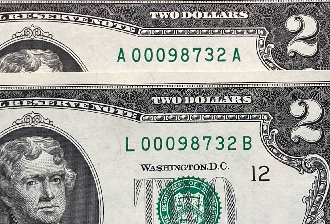 AMAZING MATCHING SERIAL NUMBER $2 DOLLAR PAIR (2017A BOSTON & SAN FRANCISCO) UNC AMAZING MATCHING SERIAL NUMBER $2 DOLLAR PAIR (2017A BOSTON & SAN FRANCISCO) UNC