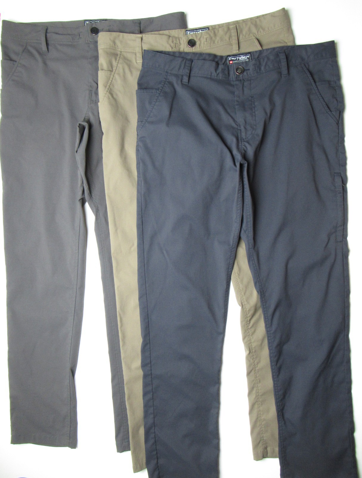 3 x Lot 686 Everywhere Pants Slim-Fit Mens 34 x 32 / 
