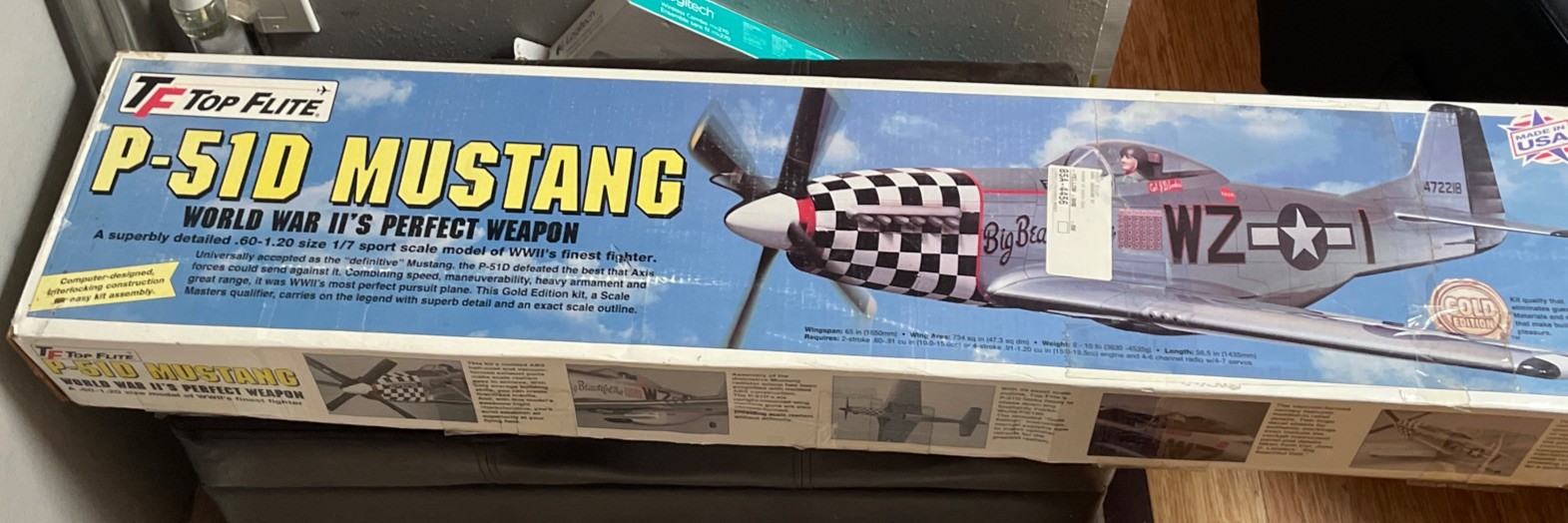 Top Flite P-51D Mustang Gold Edition .60–1.20 Perfect Weapon GOLD EDITION Read