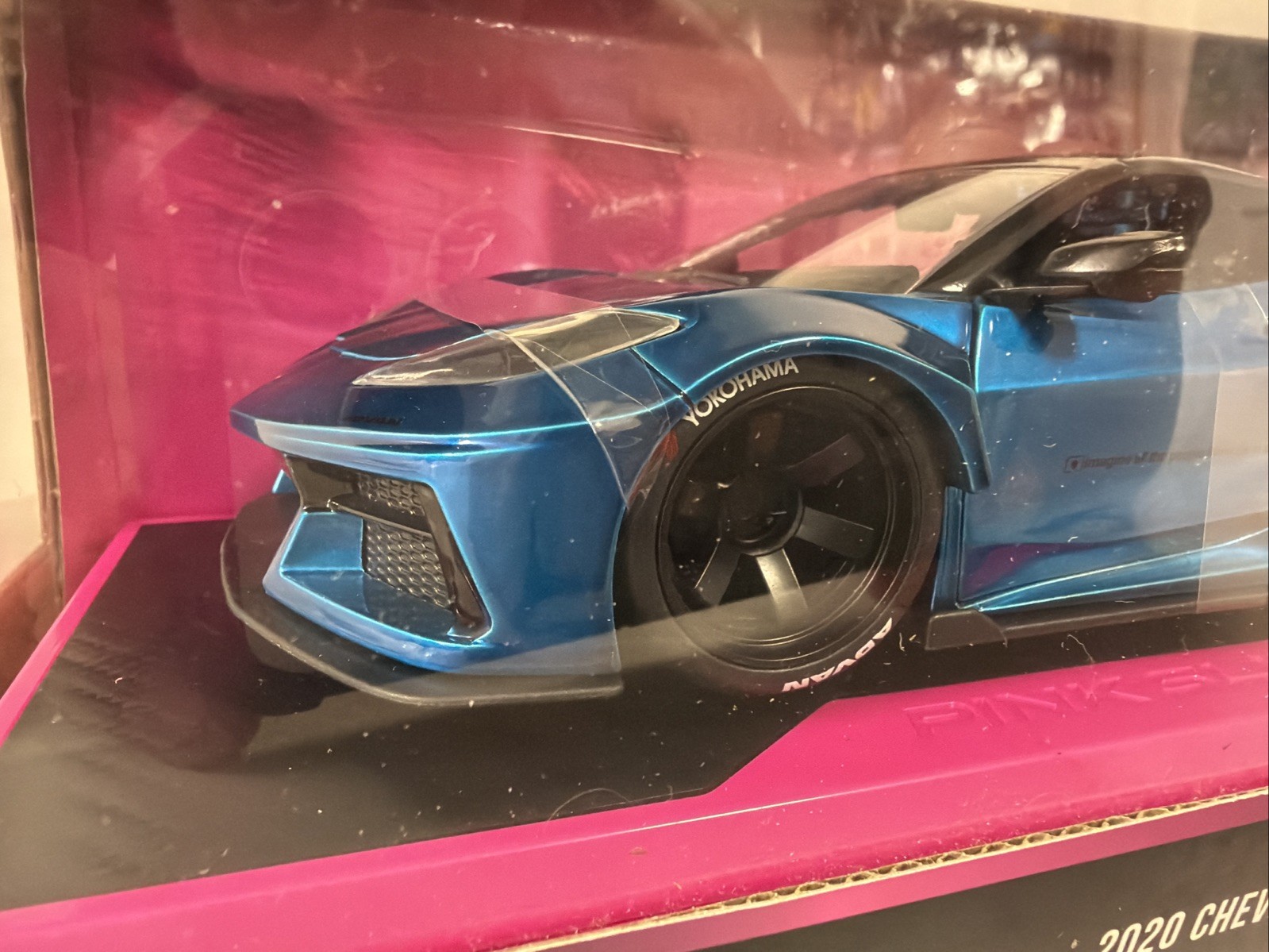Jada Pink Slips 1:24 2020 Blue Liberty Walk Corvette Diecast Car Jada Pink Slips 1:24 2020 Blue Liberty Walk Corvette Diecast Car