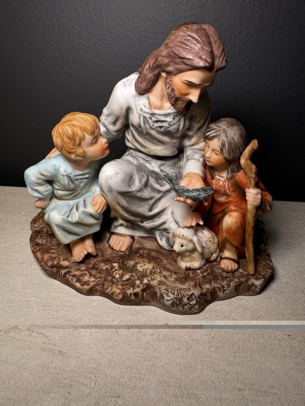 Vintage Homco The Fisherman Jesus & Children Masterpiece Porcelain 1983 Vintage Homco The Fisherman Jesus & Children Masterpiece Porcelain 1983