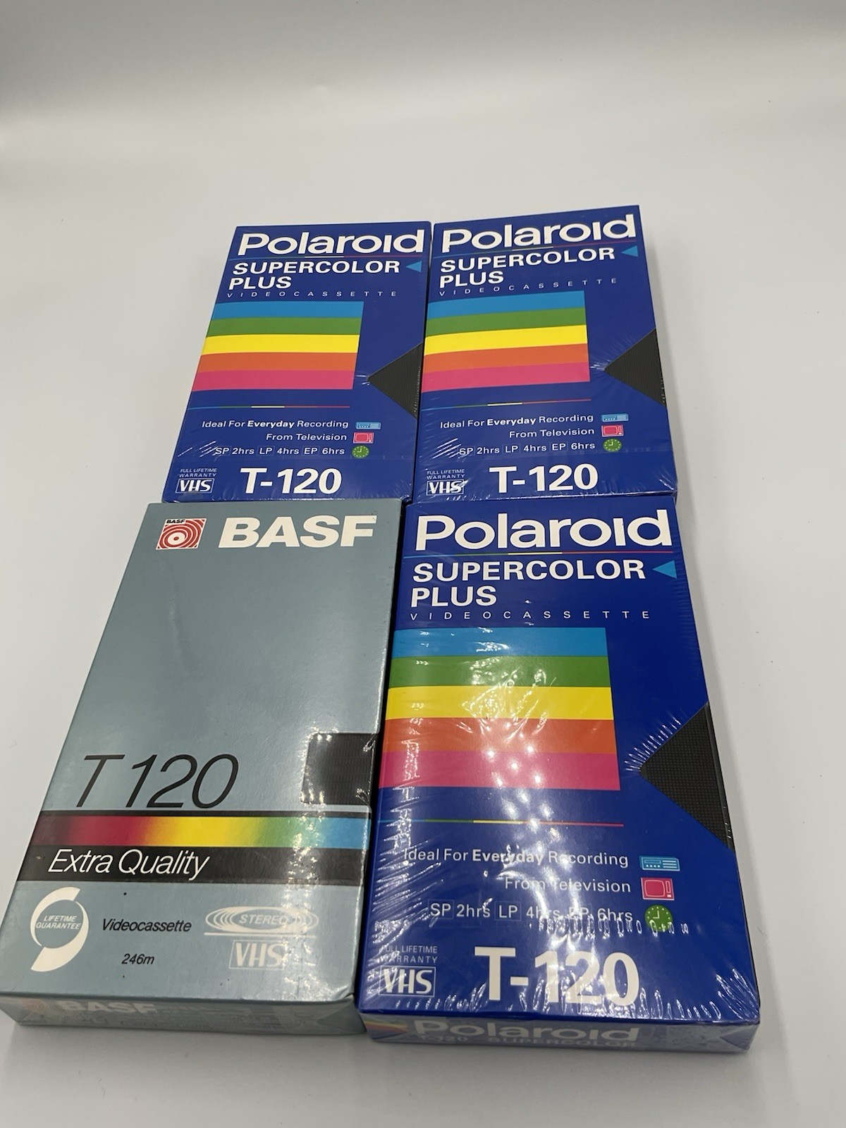 Set A Four Factory Sealed Brand New T120 VHS Tapes￼