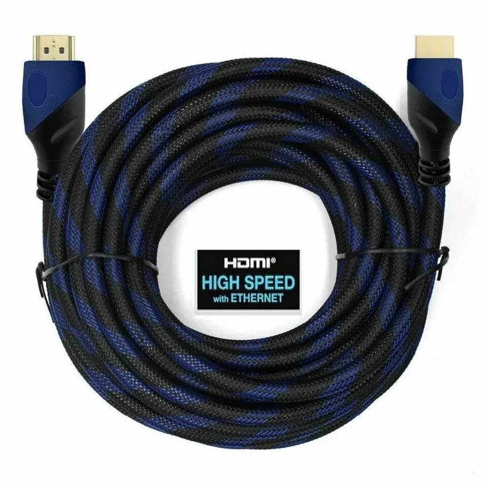Lot of 100 x HDMI CABLE 10FT 1080P 3D TV PS3 XBOX LCD LED ETHERNET Blue