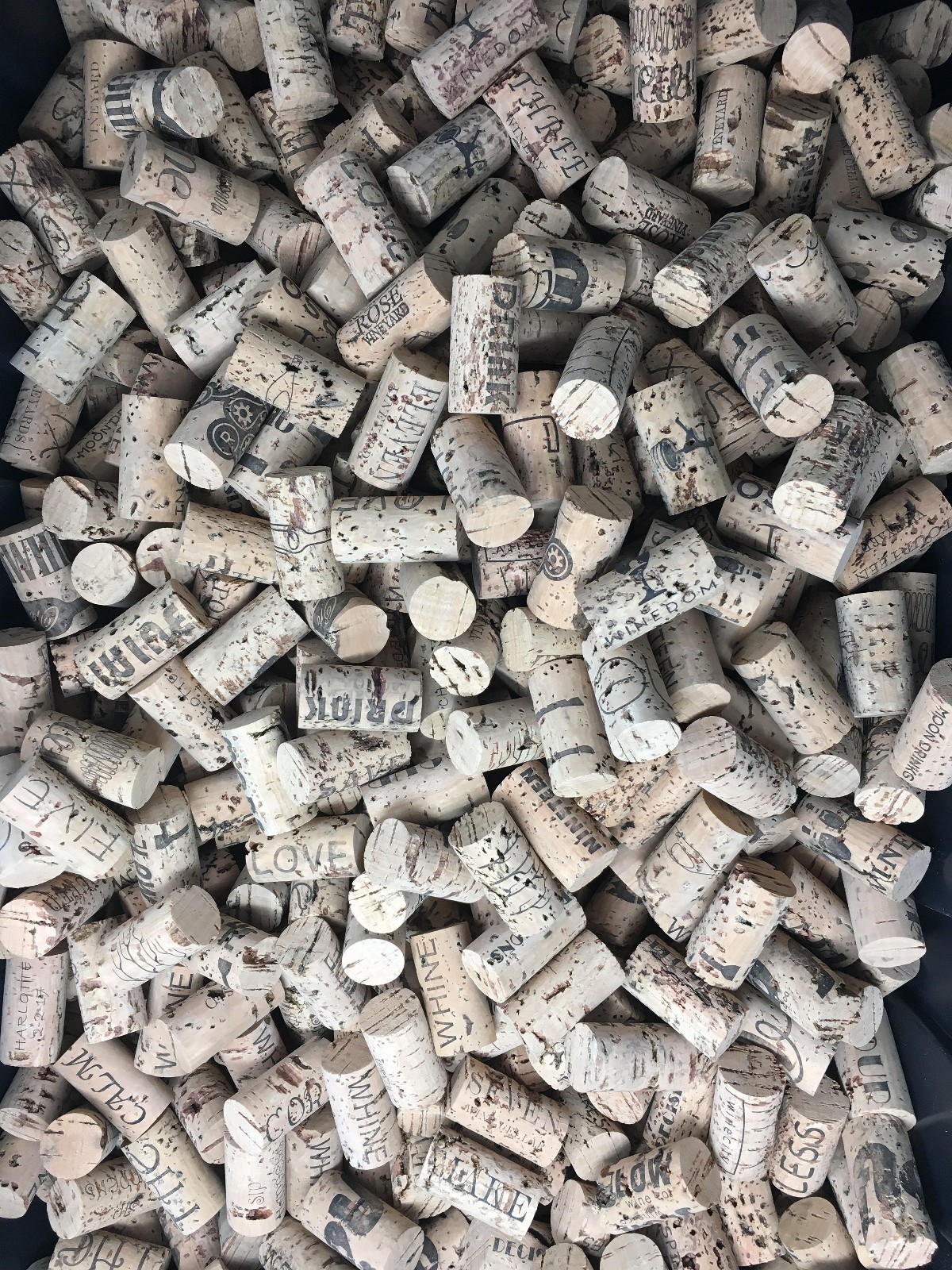 New Wine Corks for Crafting. All Natural, Printed Mark for Arts, Crafts, Decor. New Wine Corks for Crafting. All Natural, Printed Mark for Arts, Crafts, Decor.