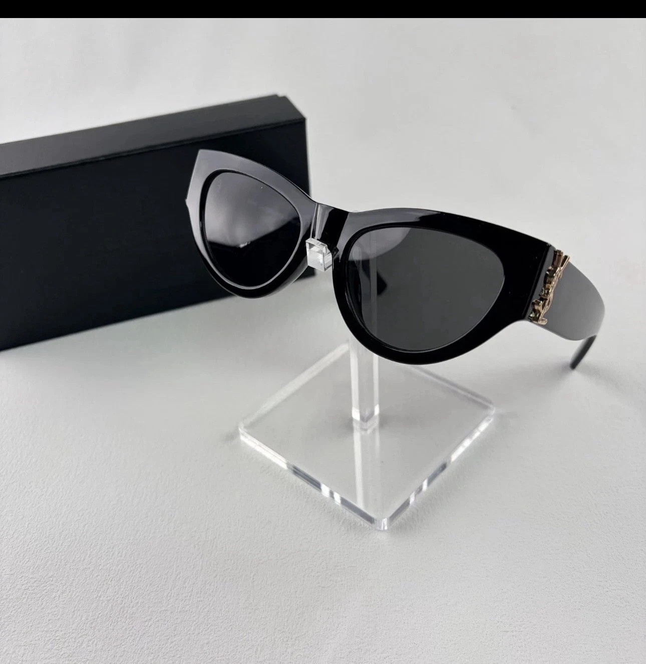 Saint Laurent Sunglasses SL M94 001 Shiny Black Frame Grey Lens Saint Laurent Sunglasses SL M94 001 Shiny Black Frame Grey Lens
