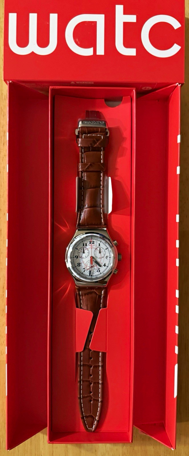 NEW 🇨🇭🔥✅Swatch🇨🇭Back To The Roots ✅🔥Brown Leather with box and papers