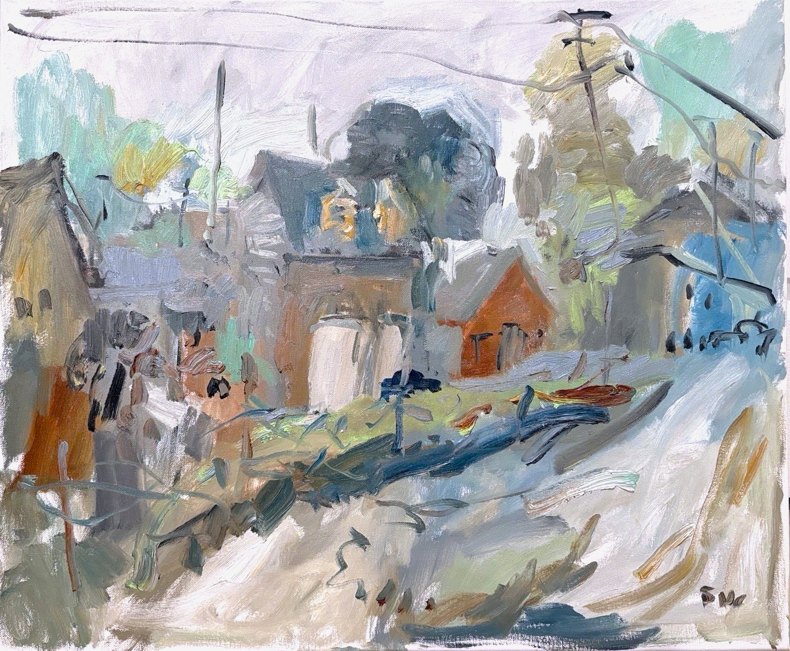 Impressionism Landscape Plein Air Original Oil Painting On Canvas 18”x24” Signed