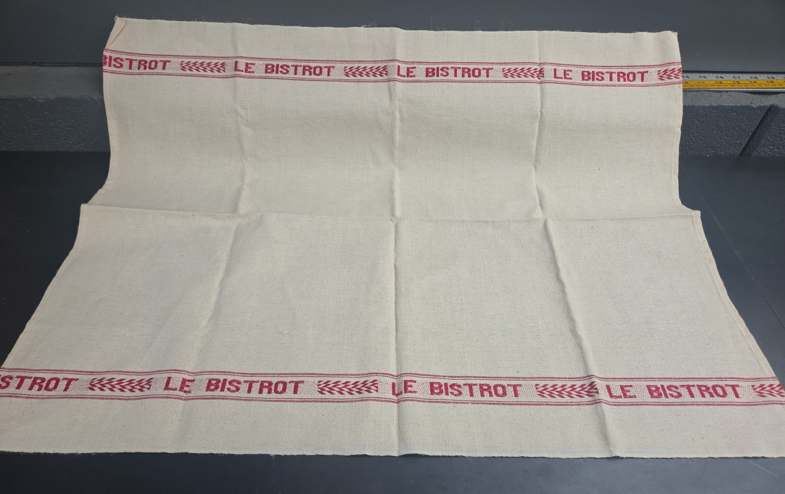 Vtg French Linen Tea Towel Fleur Bleue Torchon Le Bistrot Deadstock Macys Tag Vtg French Linen Tea Towel Fleur Bleue Torchon Le Bistrot Deadstock Macys Tag