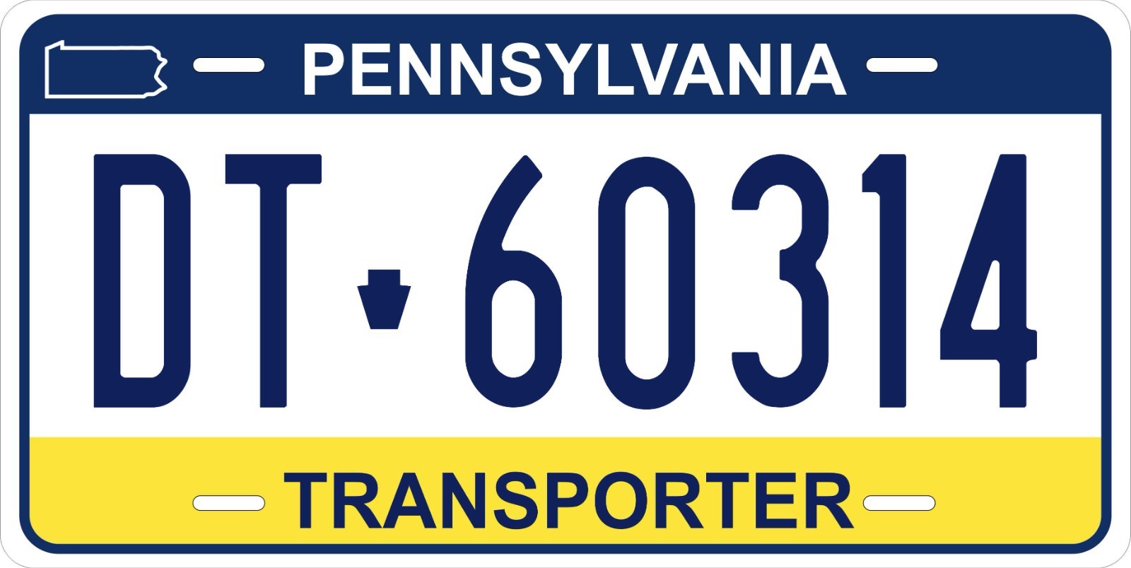 Custom Pennsylvania TRANSPORTER License Plate – Personalized Dealer Plate Custom Pennsylvania TRANSPORTER License Plate – Personalized Dealer Plate