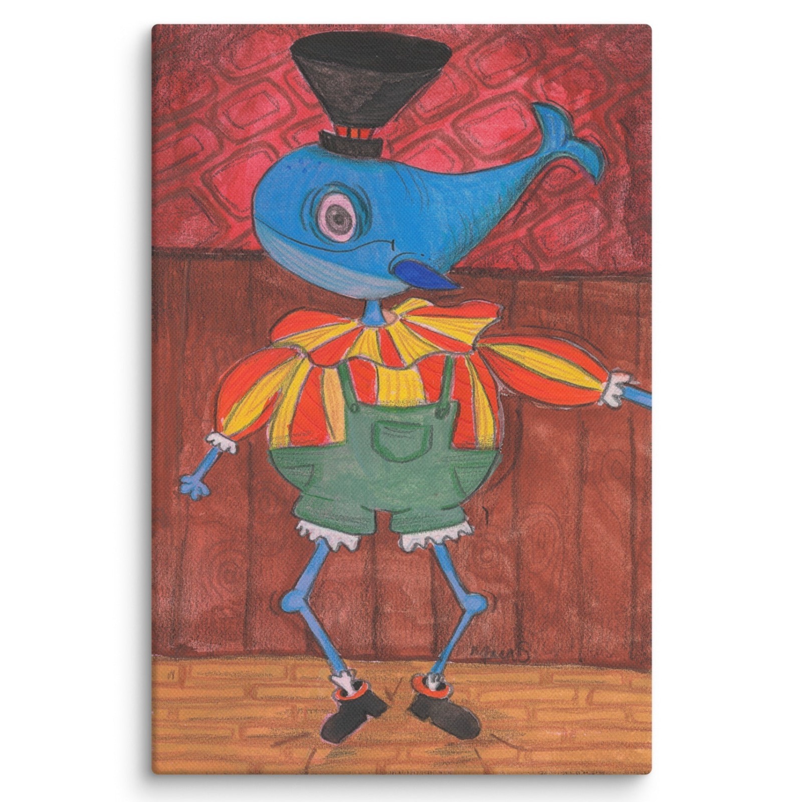 CARNIVAL OF ABSURDITY. | Canvas PRINT Original Surreal Painting by Maria Scalf