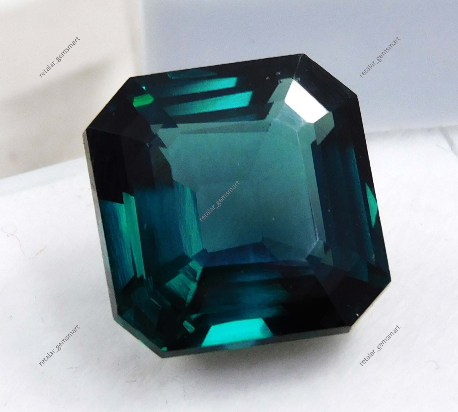 Extremely Rare Green Sapphire Square Cut 10 Ct NATURAL CERTIFIED Loose Gemstone Extremely Rare Green Sapphire Square Cut 10 Ct NATURAL CERTIFIED Loose Gemstone