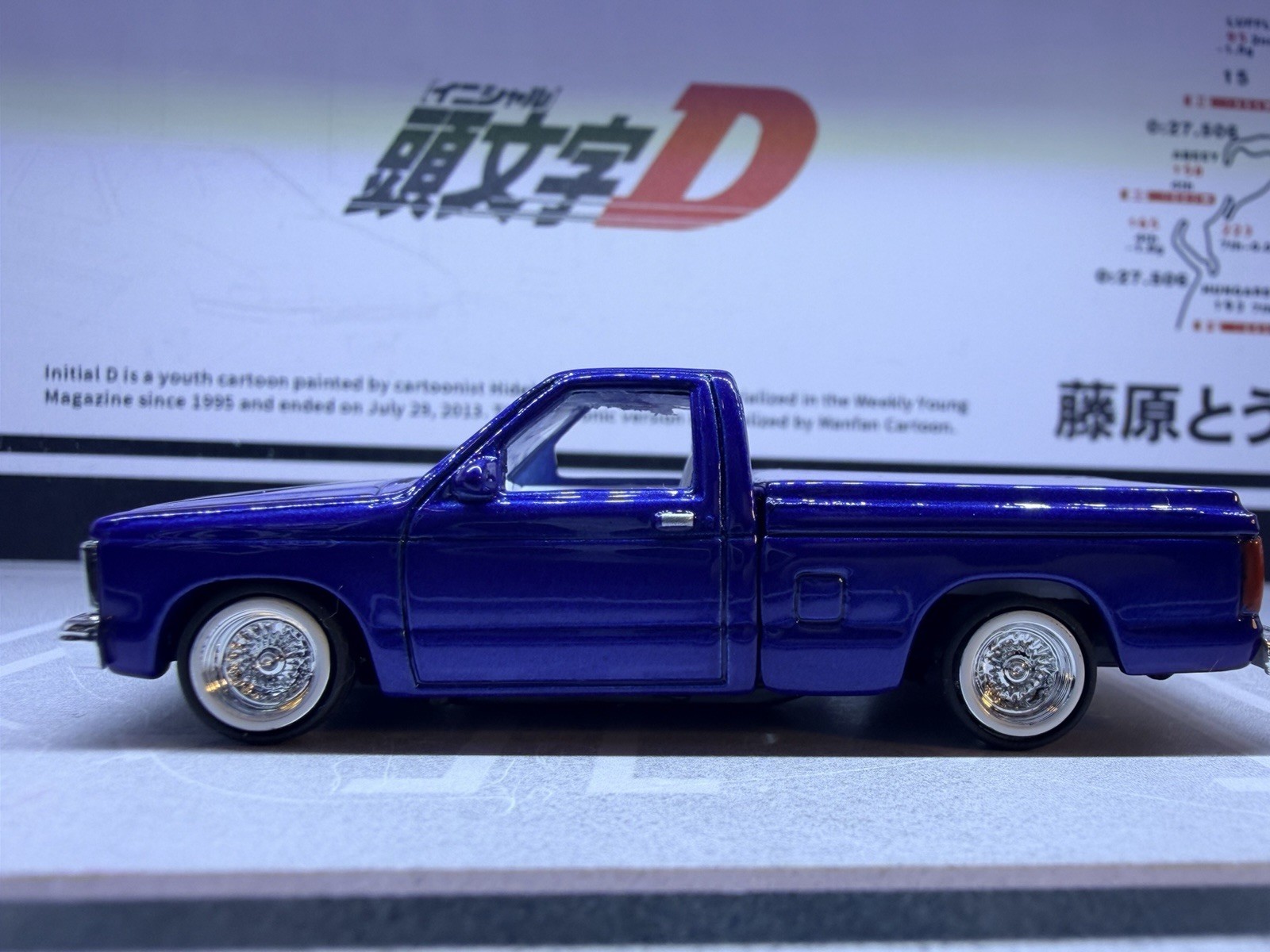 Revell, '91 Chevy S-10 Lowrider, 1/64 scale Die-Cast, Metalflake Blue W/Decals.