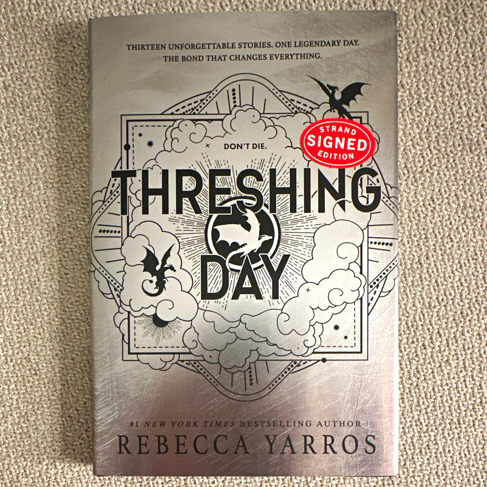 Signed Rebecca Yarros THRESHING DAY autograph first printing hardcover book