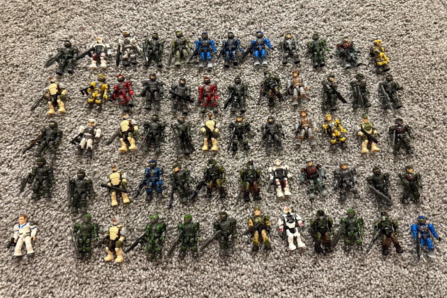 UNSC Marine & Master Chief Lot HALO Mega Construx Figure MASSIVE UNSC LOT OF 60