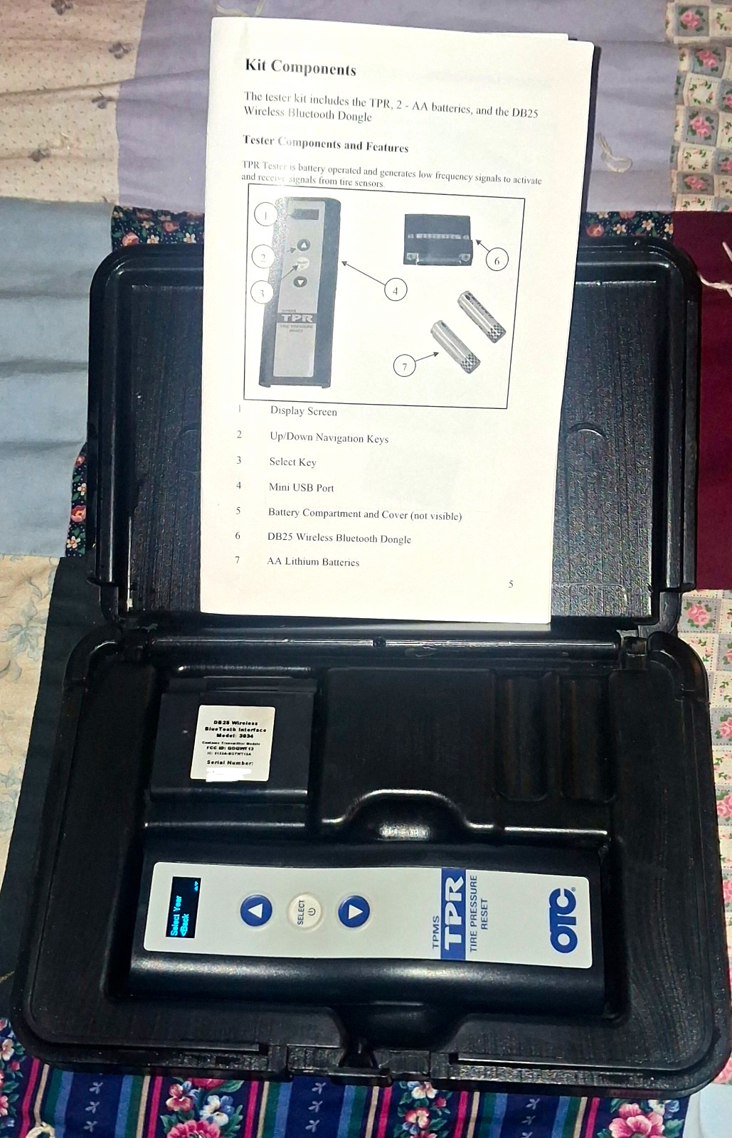 OTC TPR3834 TPMS Tire Pressure Sensor Activation Reset Tool Kit w/ Case