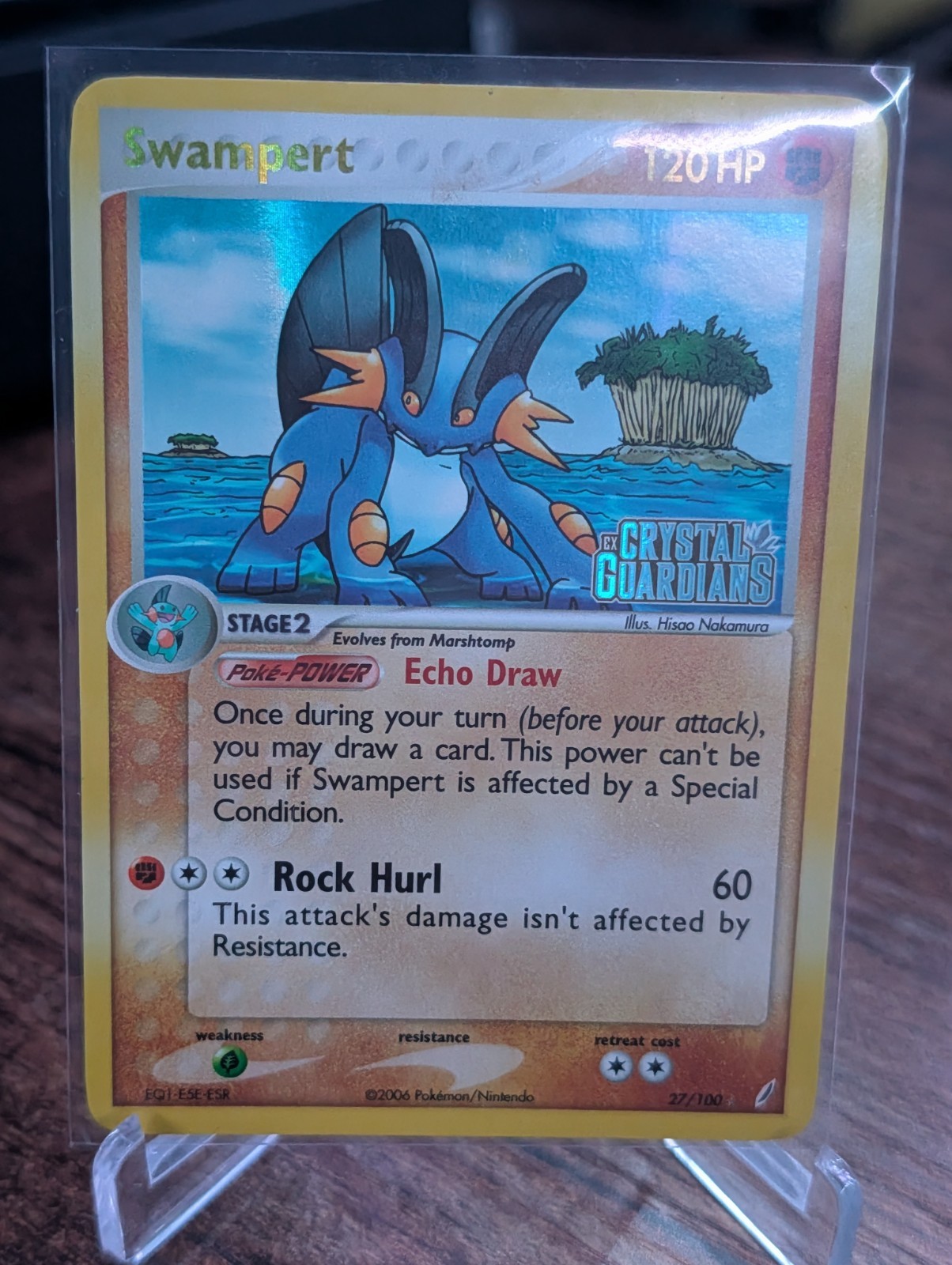 The Pokémon Company Swampert Lp 27/100 EX Crystal Guardians 2006 (Holo)