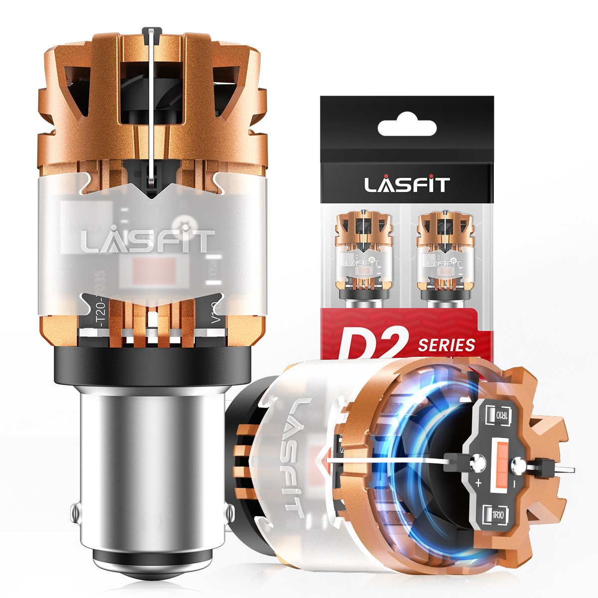 2Pc LASFIT 1157 BAY15D 1158 1493 Red LED Brake Tail Light Bulbs Anti Hyper Flash