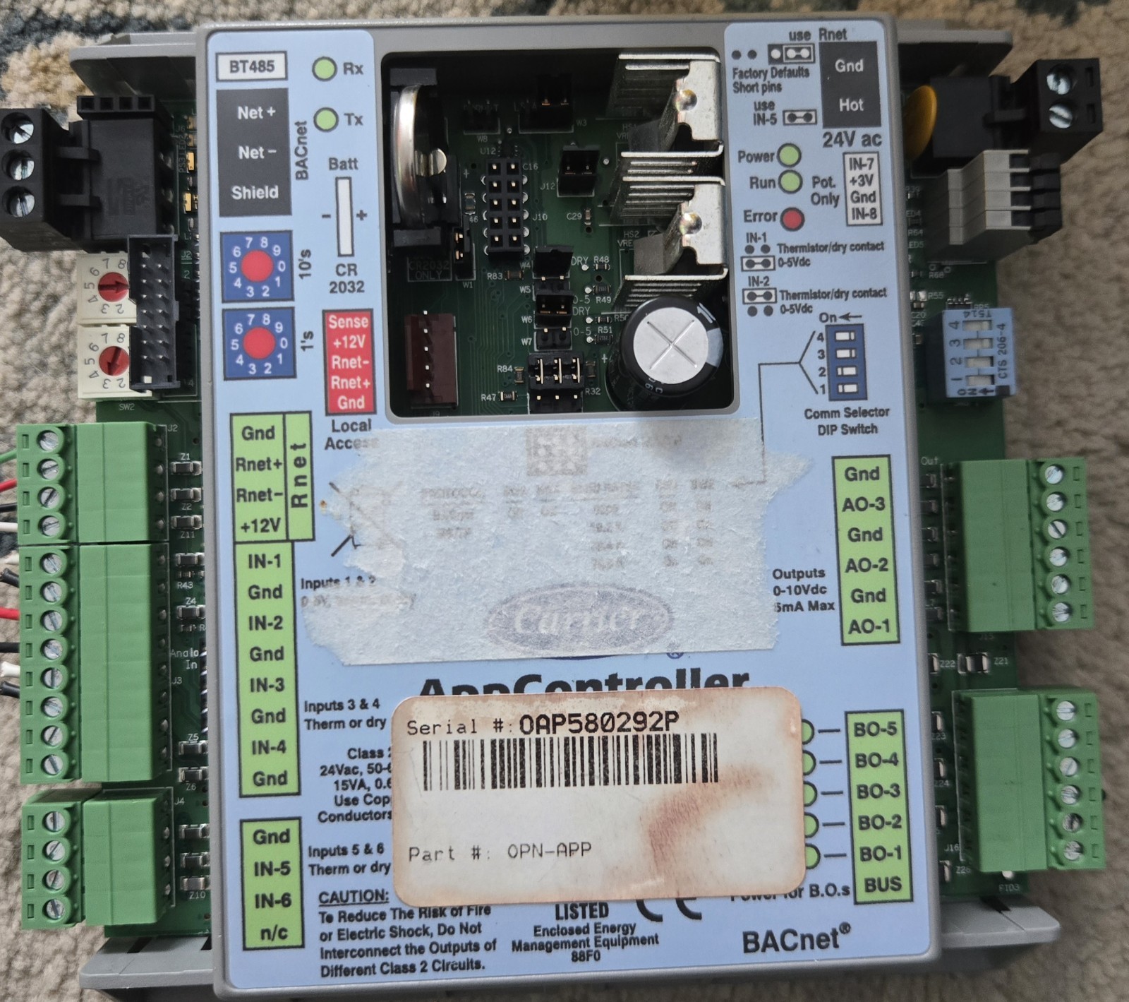 NEW Carrier OPN-APP i-Vu General Purpose HVAC Building Application Controller NEW Carrier OPN-APP i-Vu General Purpose HVAC Building Application Controller