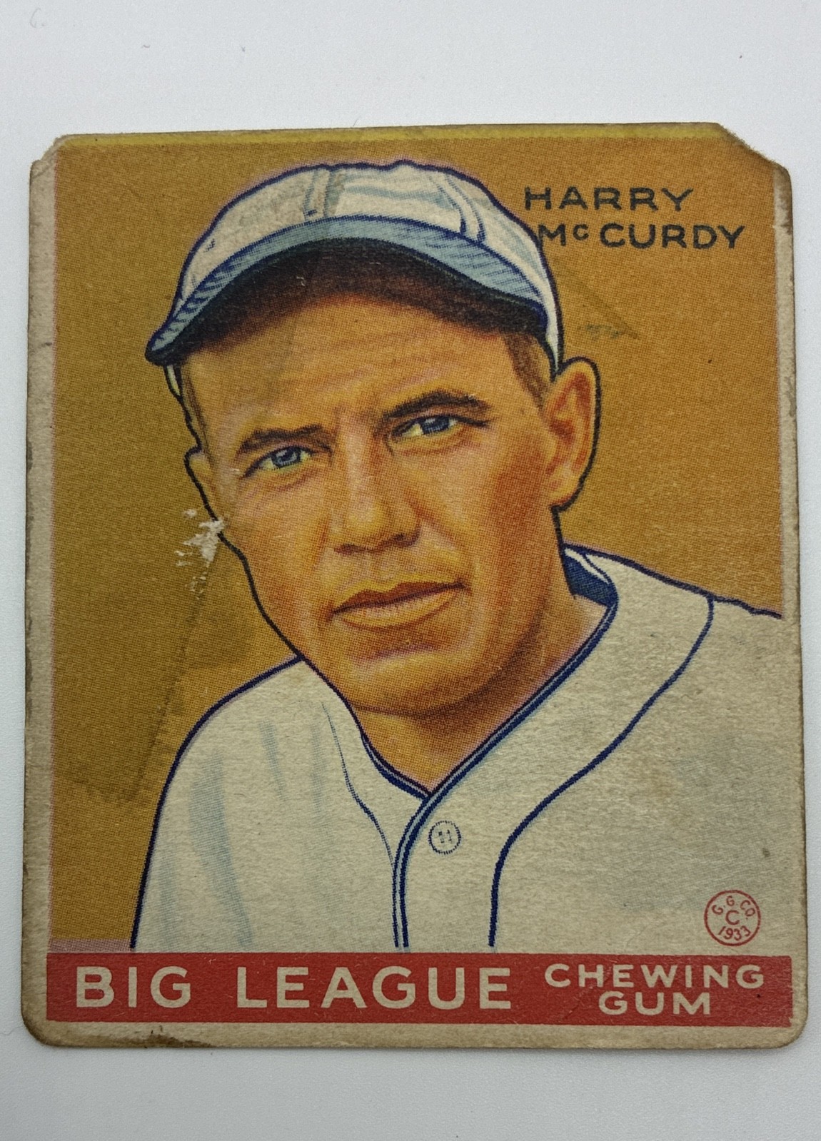 1933 Goudey Big League Chewing Gum - R319 Harry McCurdy #170 (RC) 1933 Goudey Big League Chewing Gum - R319 Harry McCurdy #170 (RC)