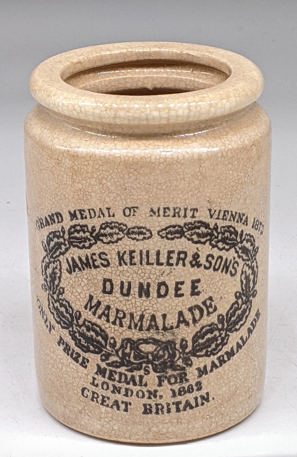 Antique James Keiller & Sons Dundee Marmalade Jar Stoneware Maling Patent c.1890 Antique James Keiller & Sons Dundee Marmalade Jar Stoneware Maling Patent c.1890