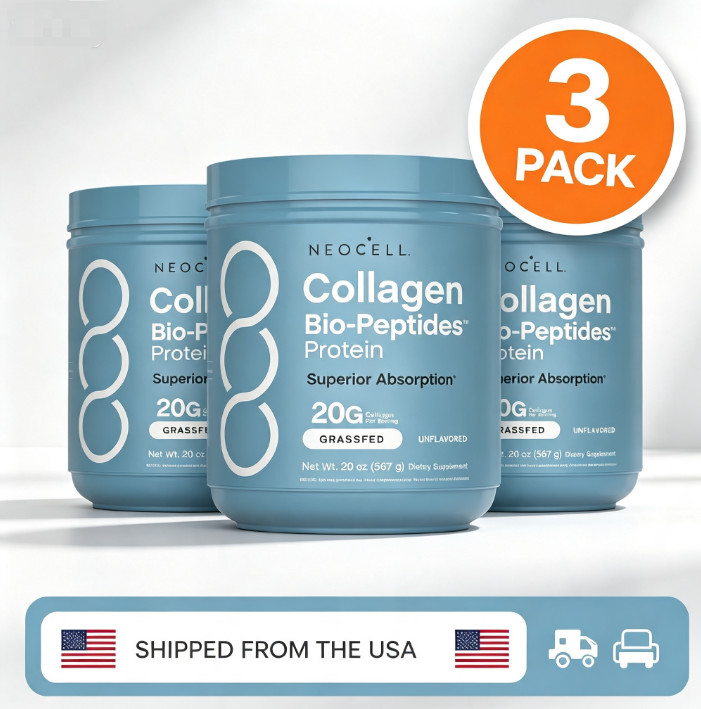 3pc NeoCell Collagen Powder 20oz – Solution Bioactive for Skin & Joint Support- 3pc NeoCell Collagen Powder 20oz – Solution Bioactive for Skin & Joint Support-