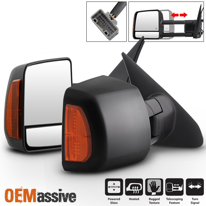 Fits 07-19 Tundra 2008-2019 Sequoia LED Signal Power Heated Towing Side Mirrors