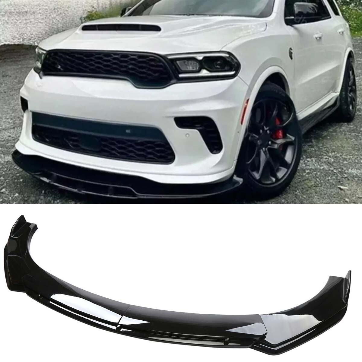 Grossy Black Front Bumper Lip Splitter Spoiler Body Kit For Dodge Durango SRT GT