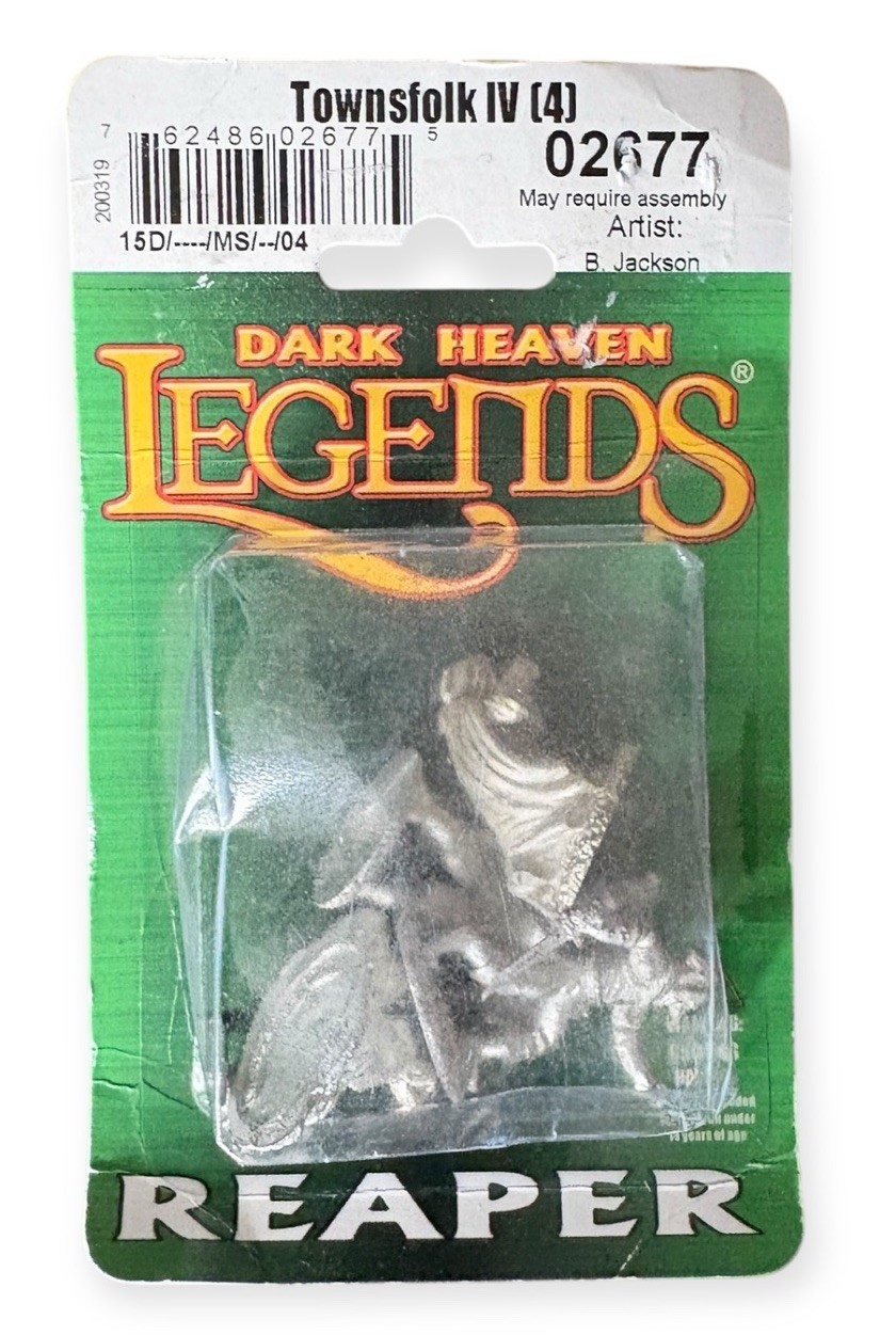 Reaper 02677 Townsfolk IV: Bandits (4) Dark Heaven Legends Metal Miniature NEW