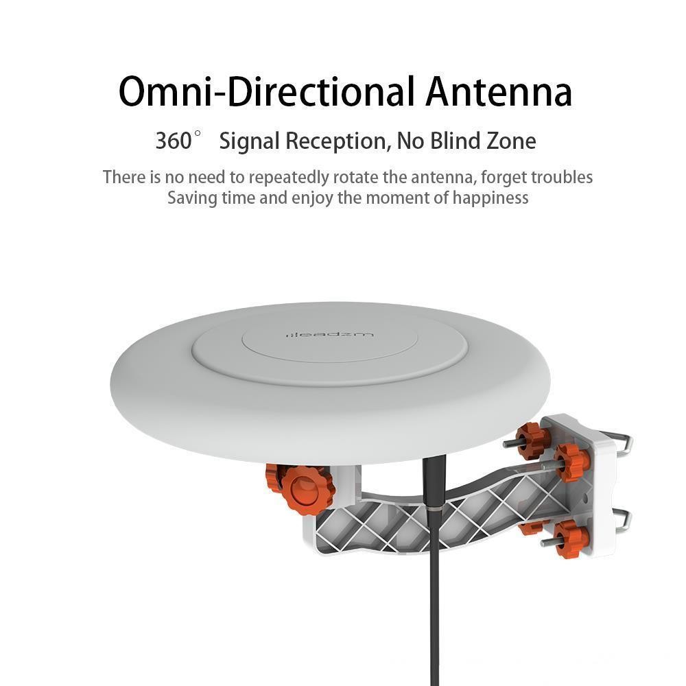 150 Miles 360° Omni-directional Amplified TV Antenna Digital HDTV Leadzm New