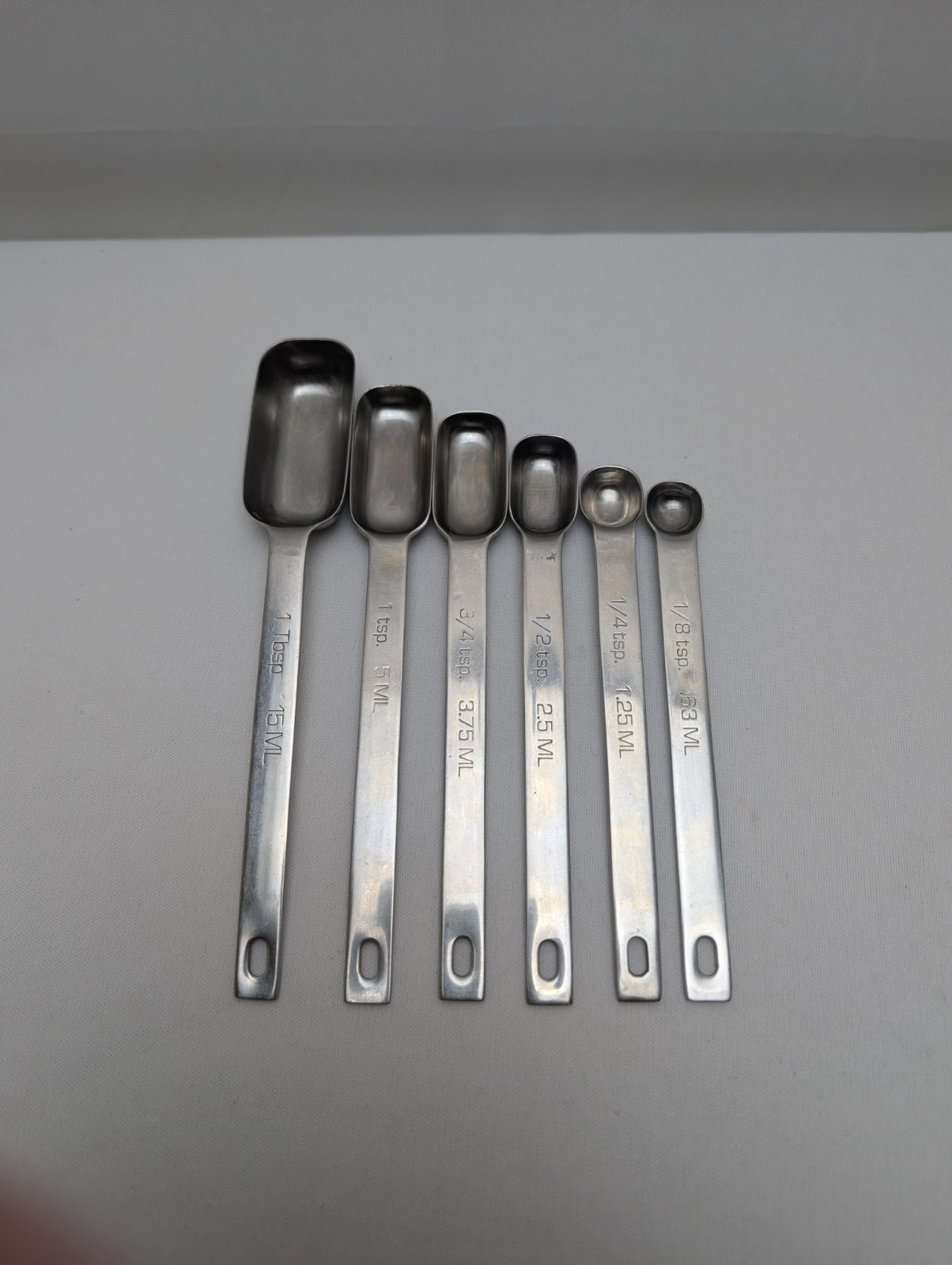 RSVP Endurance Stainless Steel Rectangular Measuring Spoons Set of 6 Spice Jar RSVP Endurance Stainless Steel Rectangular Measuring Spoons Set of 6 Spice Jar