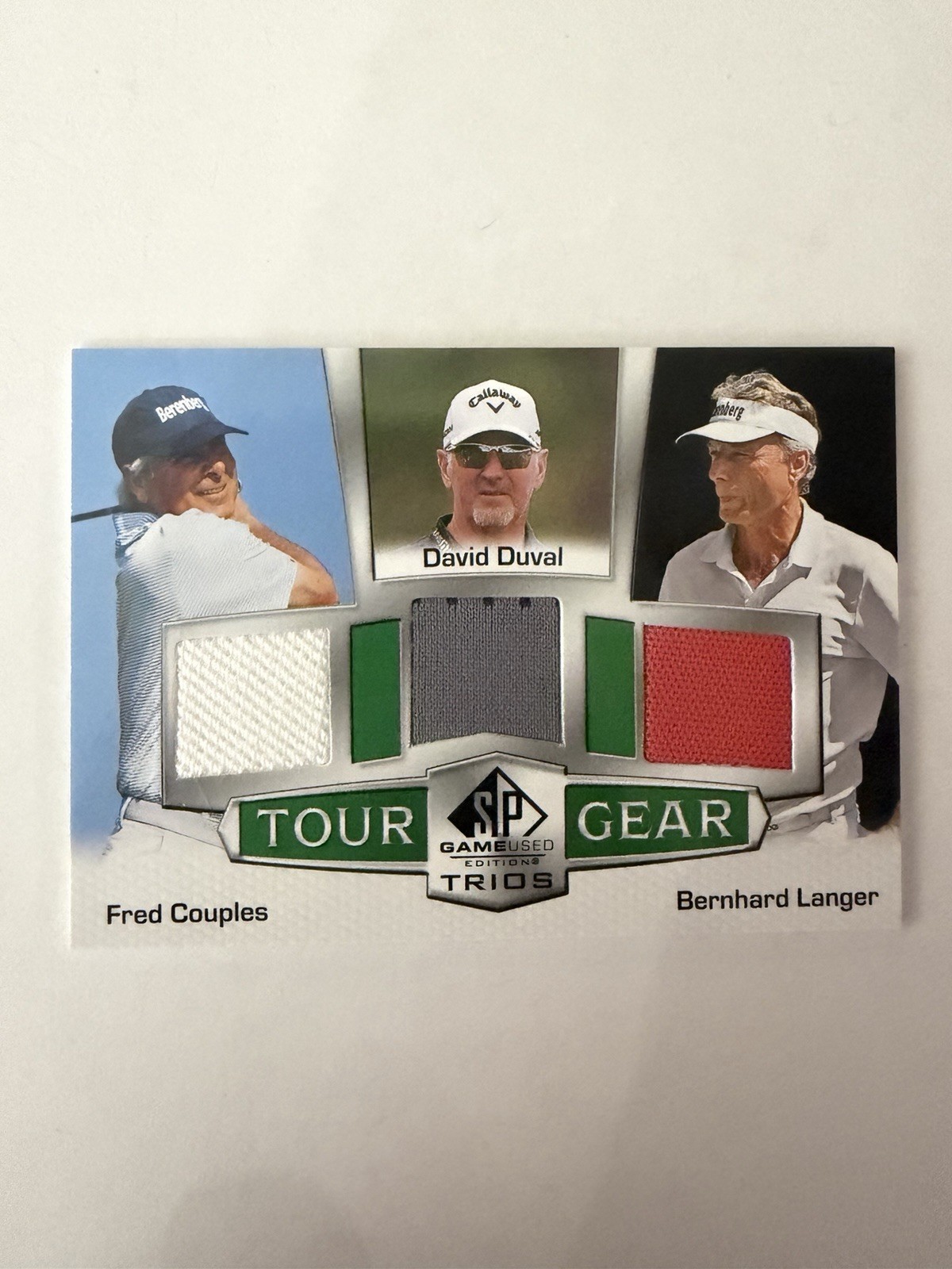 2024 SP Game Used Fred Couples David Duval Bernhard Langer Tour Gear #TG3-CDL 2024 SP Game Used Fred Couples David Duval Bernhard Langer Tour Gear #TG3-CDL
