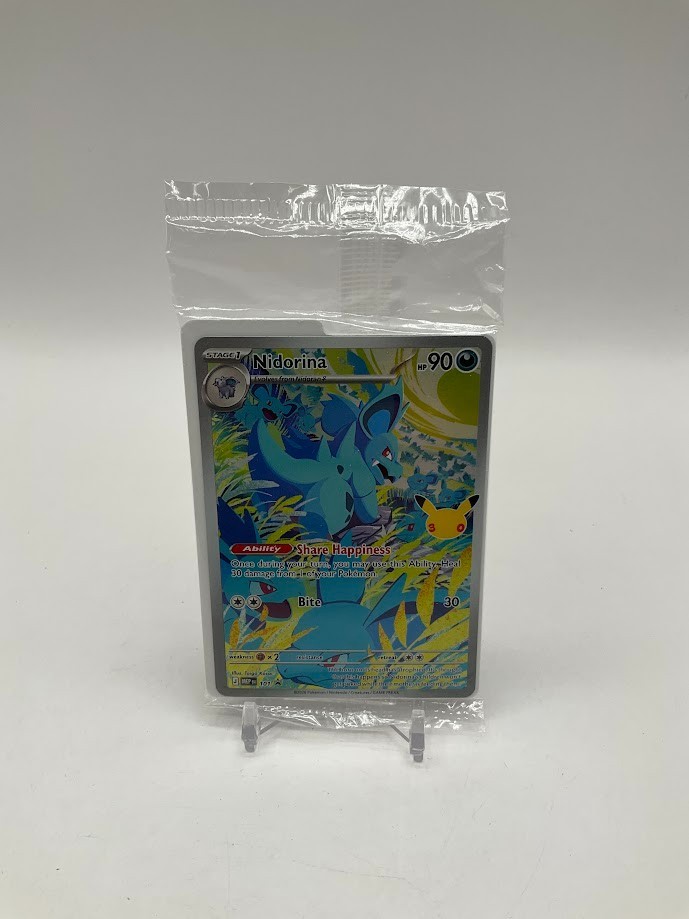 Nidorina Pokemon 30th Anniversary Promo #101 Sealed Nidorina Pokemon 30th Anniversary Promo #101 Sealed