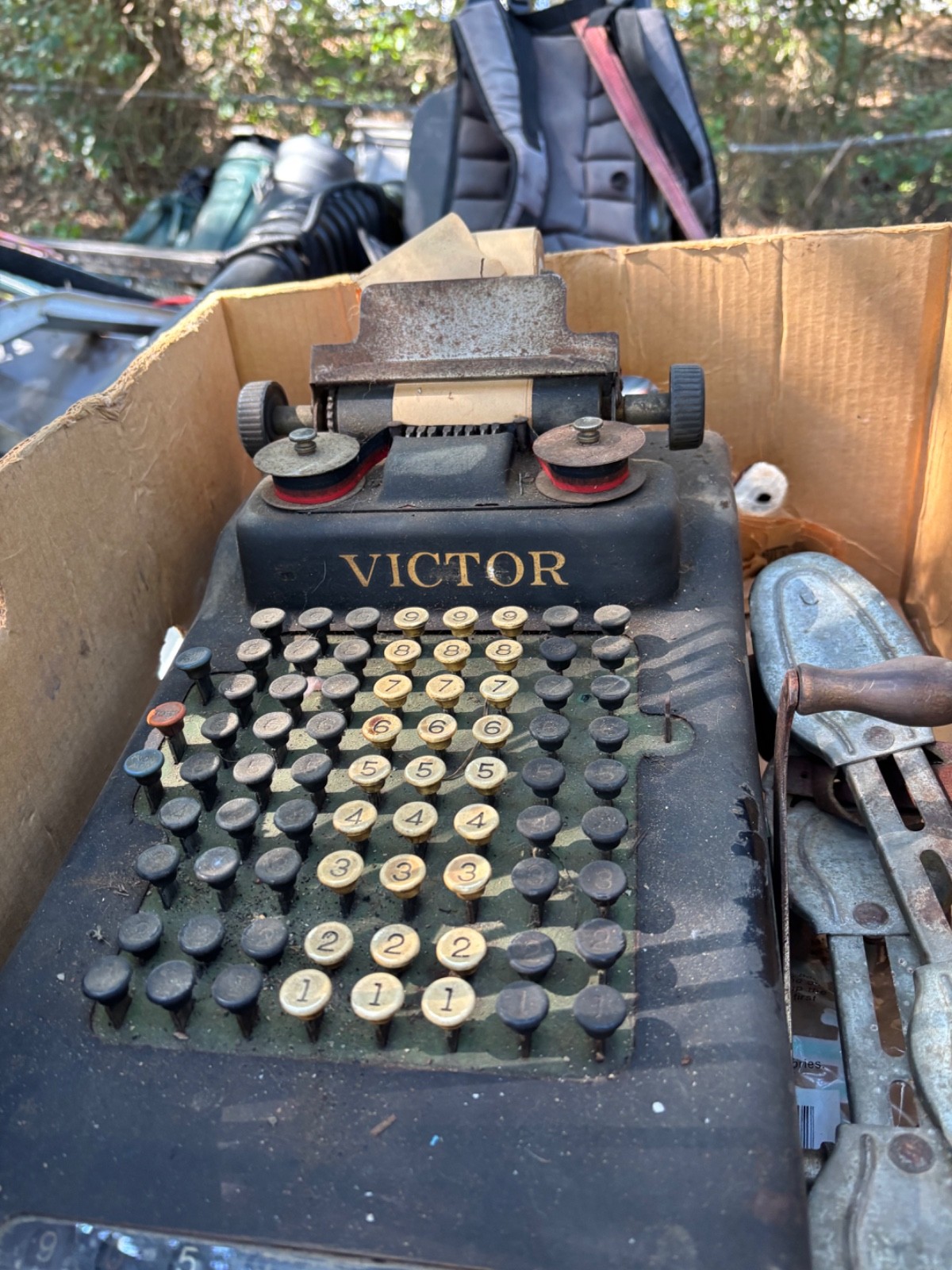 Antique VICTOR Adding Machine Vintage 1920\'s Era Antique VICTOR Adding Machine Vintage 1920\'s Era