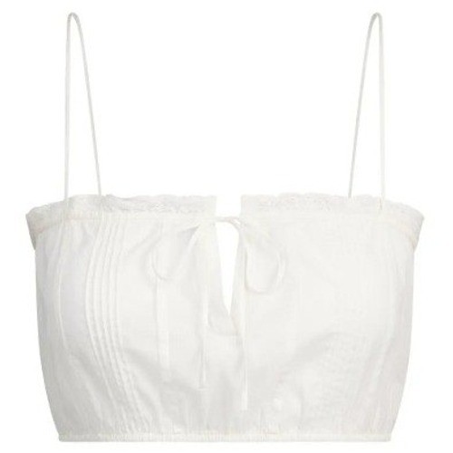 Skims Voile Super Cropped Cami SL-CAM-9438W Marble White Lace Trim XL