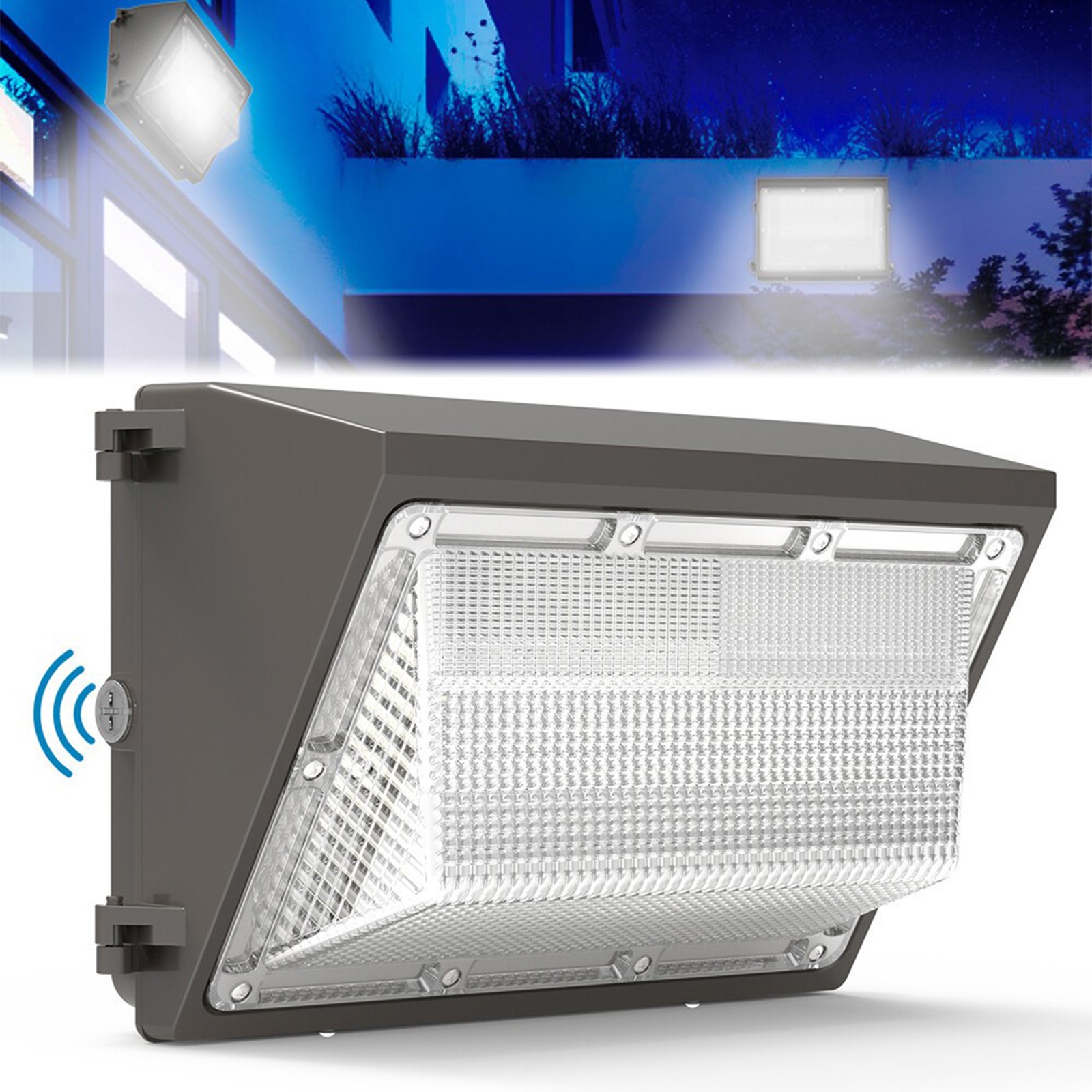 120W LED Wall Pack Light With photocell Dusk to Dawn Commercial Industrial 5000K