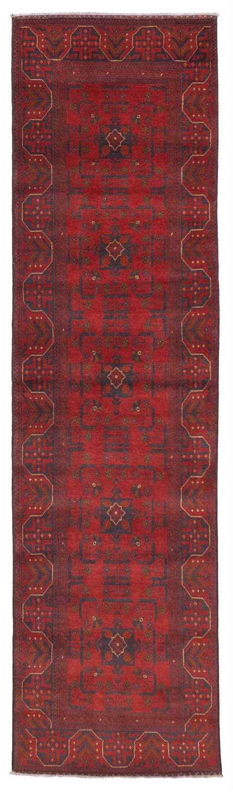 Vintage Hand-knotted Runner Rug 2'6