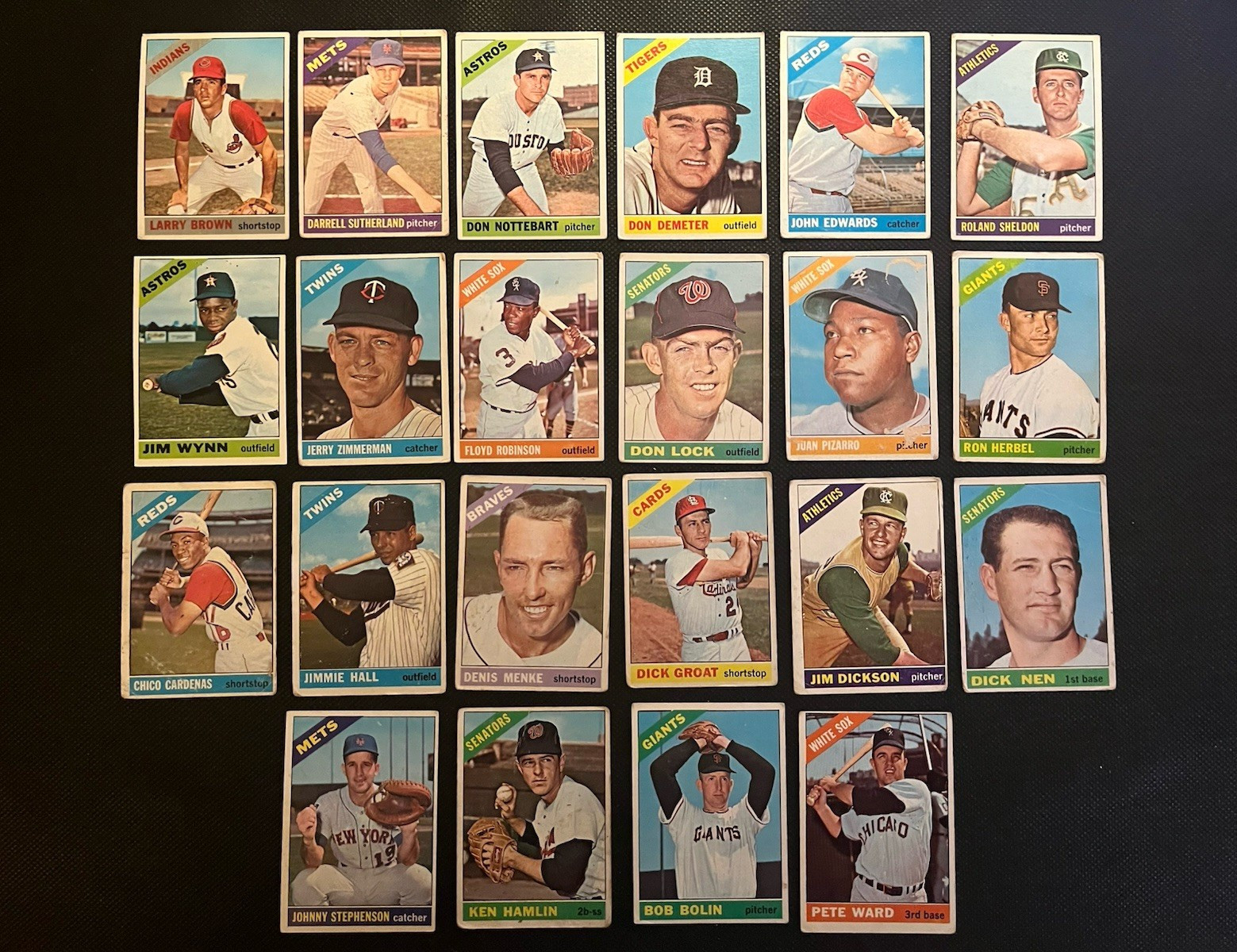 1962 Topps Baseball 22 Card Vintage Lot, Larry Brown, Demeter, Nottebart 1962 Topps Baseball 22 Card Vintage Lot, Larry Brown, Demeter, Nottebart