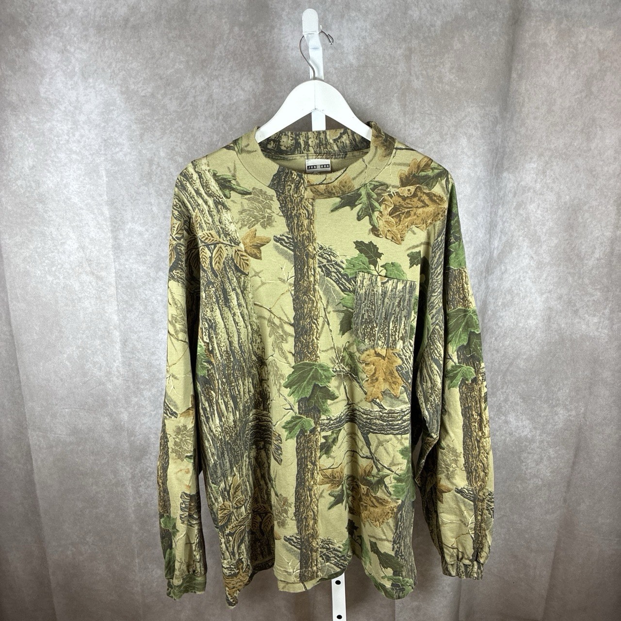 Jerzees Outdoors 2XL Realtree Camo Long Sleeve Shirt USA Made Hunting Vintage