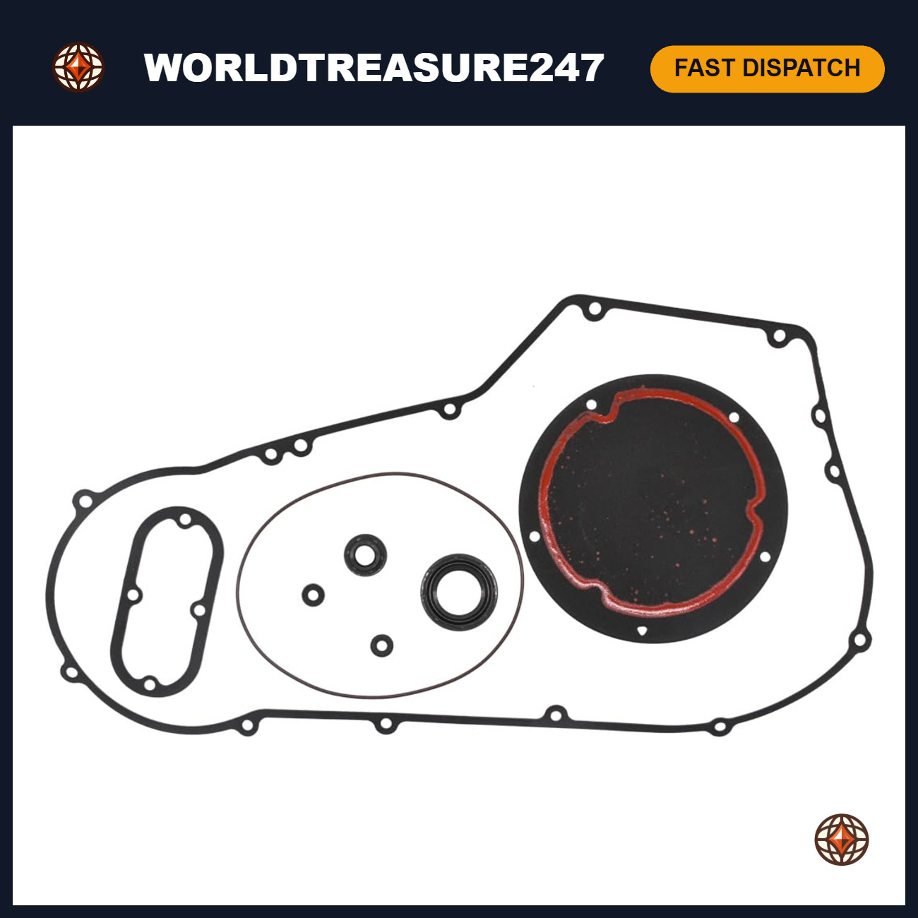 Primary Cover Gasket Kit for Harley Dyna & Softail - All Models, High-Quality Se