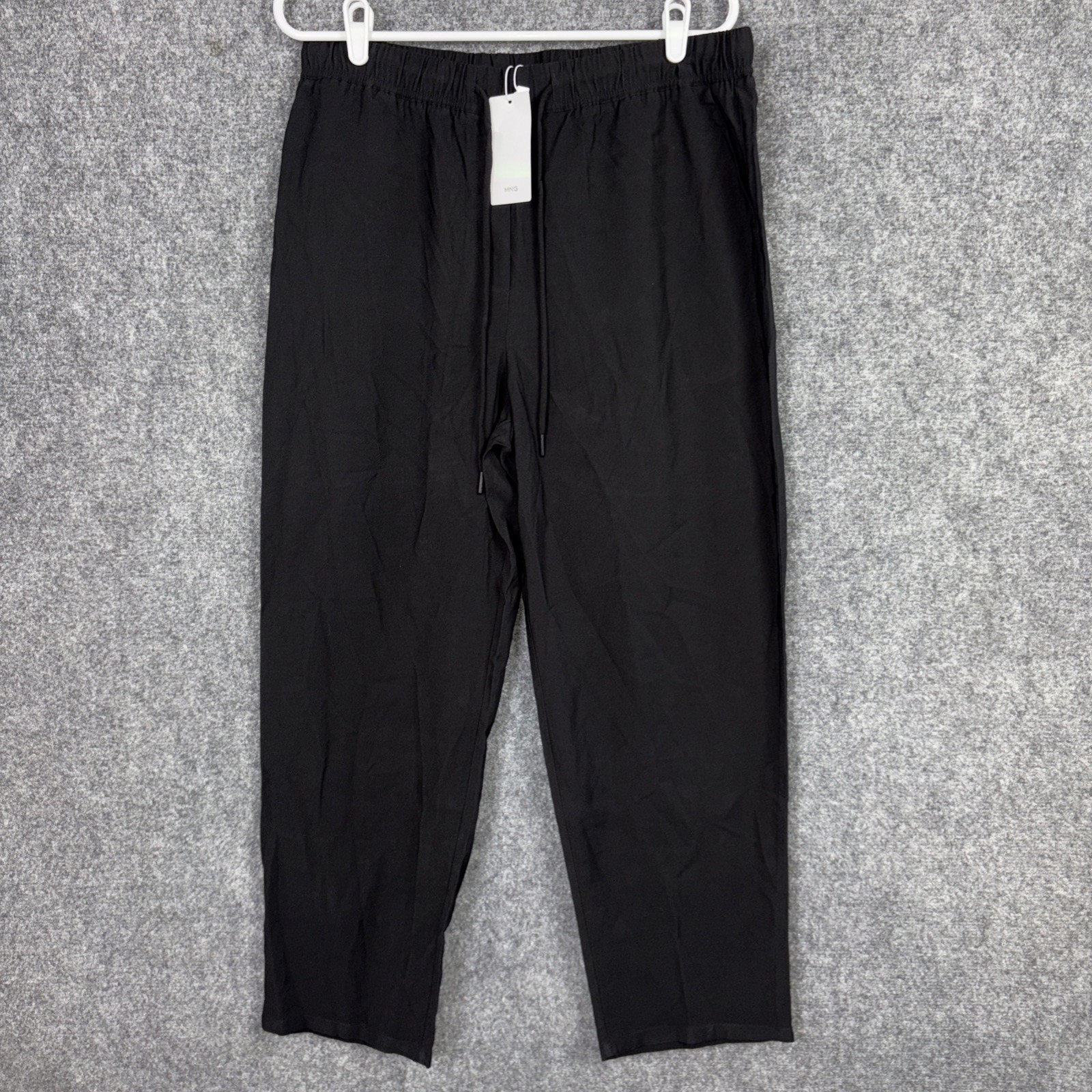 Mango MNG Pants Womens Size L Black Trousers Fluido Cropped Pull on  Capsule