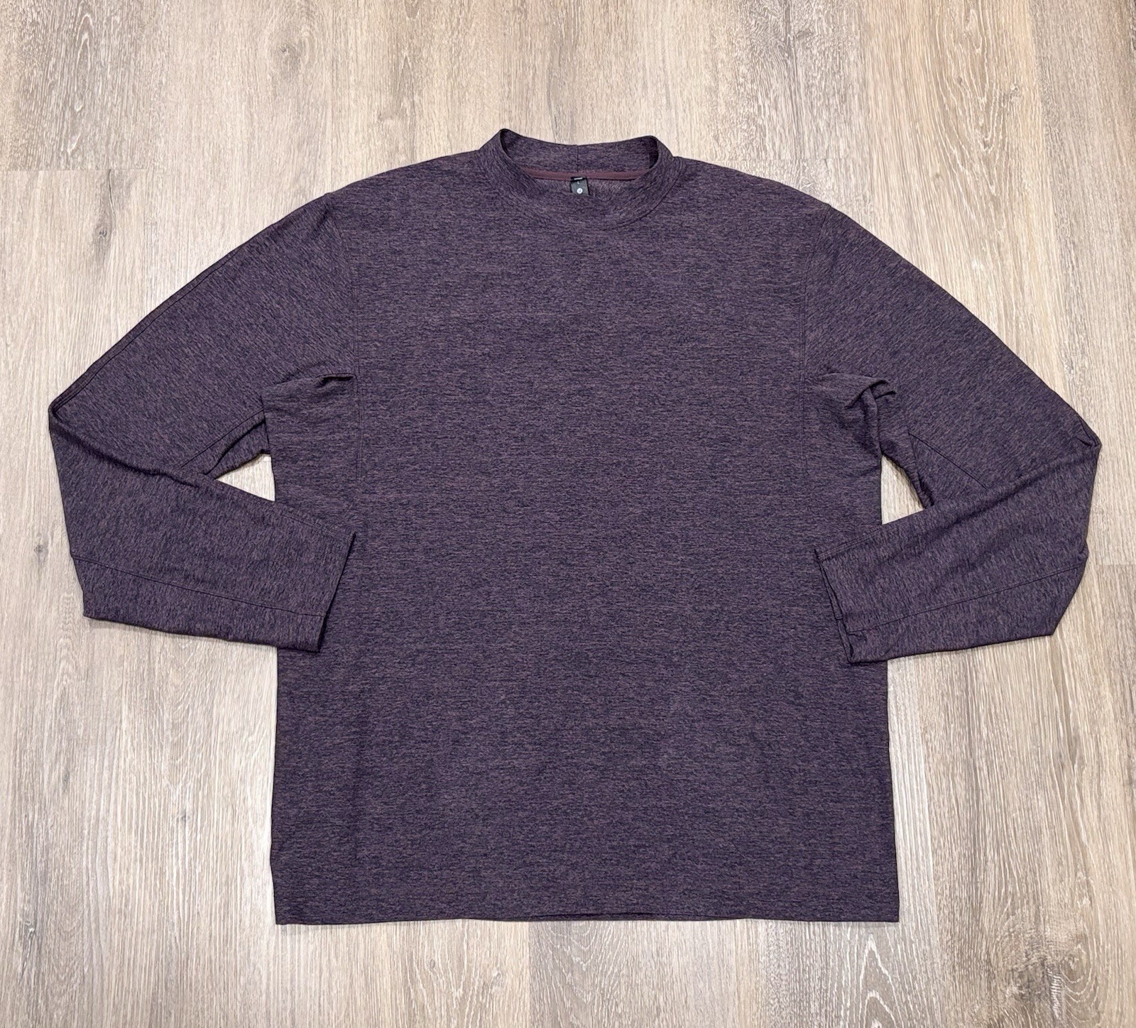 Lululemon Shirt Mens Large Rulu Mock Neck Long Sleeve Heathered Arctic Plum