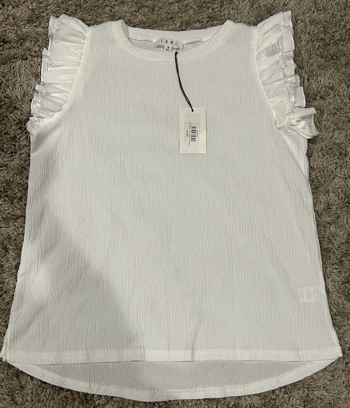 NWT Anthropologie THML Women’s Joselyn Top Medium Ruffle Cap Sleeves $68.00 NWT Anthropologie THML Women’s Joselyn Top Medium Ruffle Cap Sleeves $68.00
