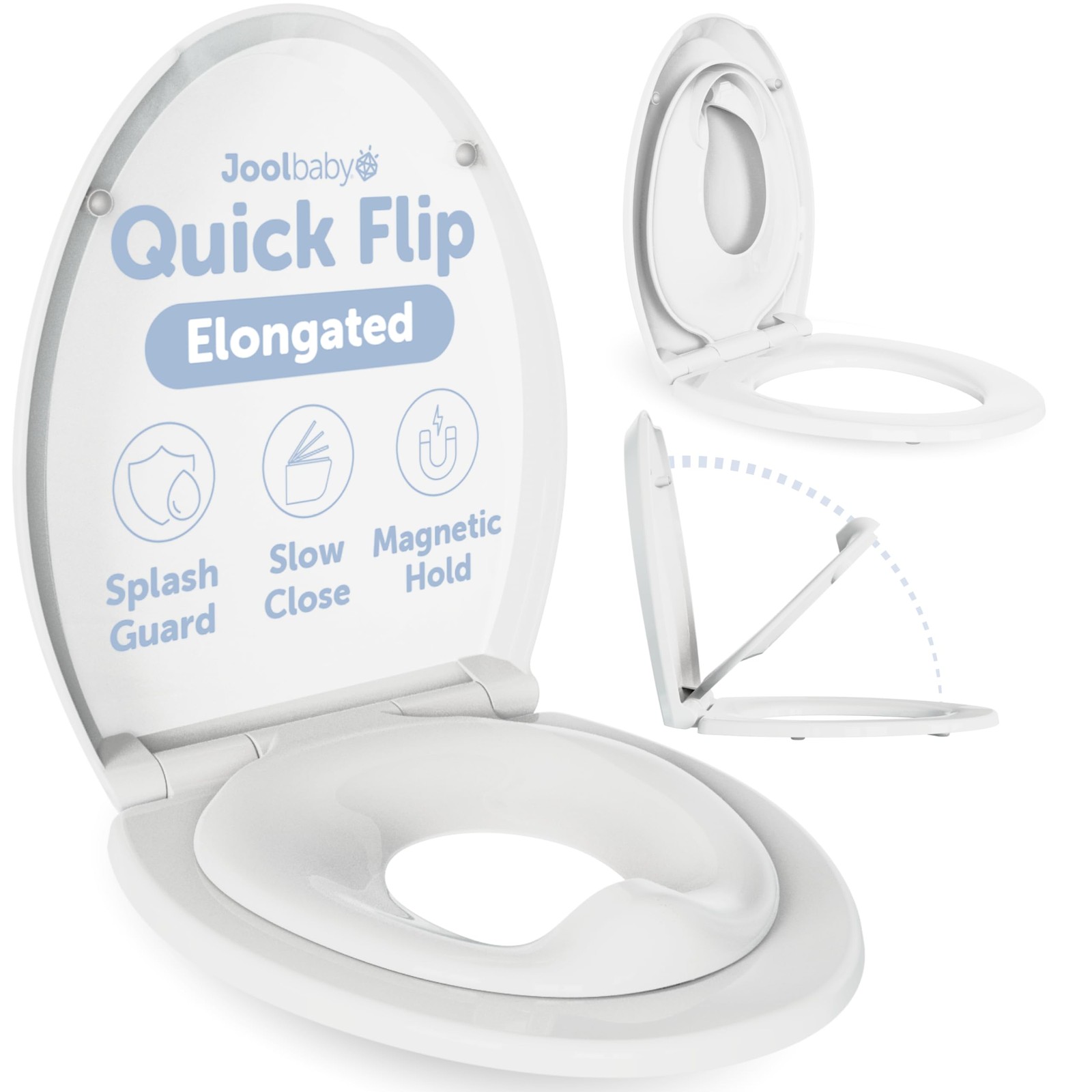 Jool Baby Quick Flip Toilet Seat with Builtin Potty & Splash Guard for Toddle... Jool Baby Quick Flip Toilet Seat with Builtin Potty & Splash Guard for Toddle...