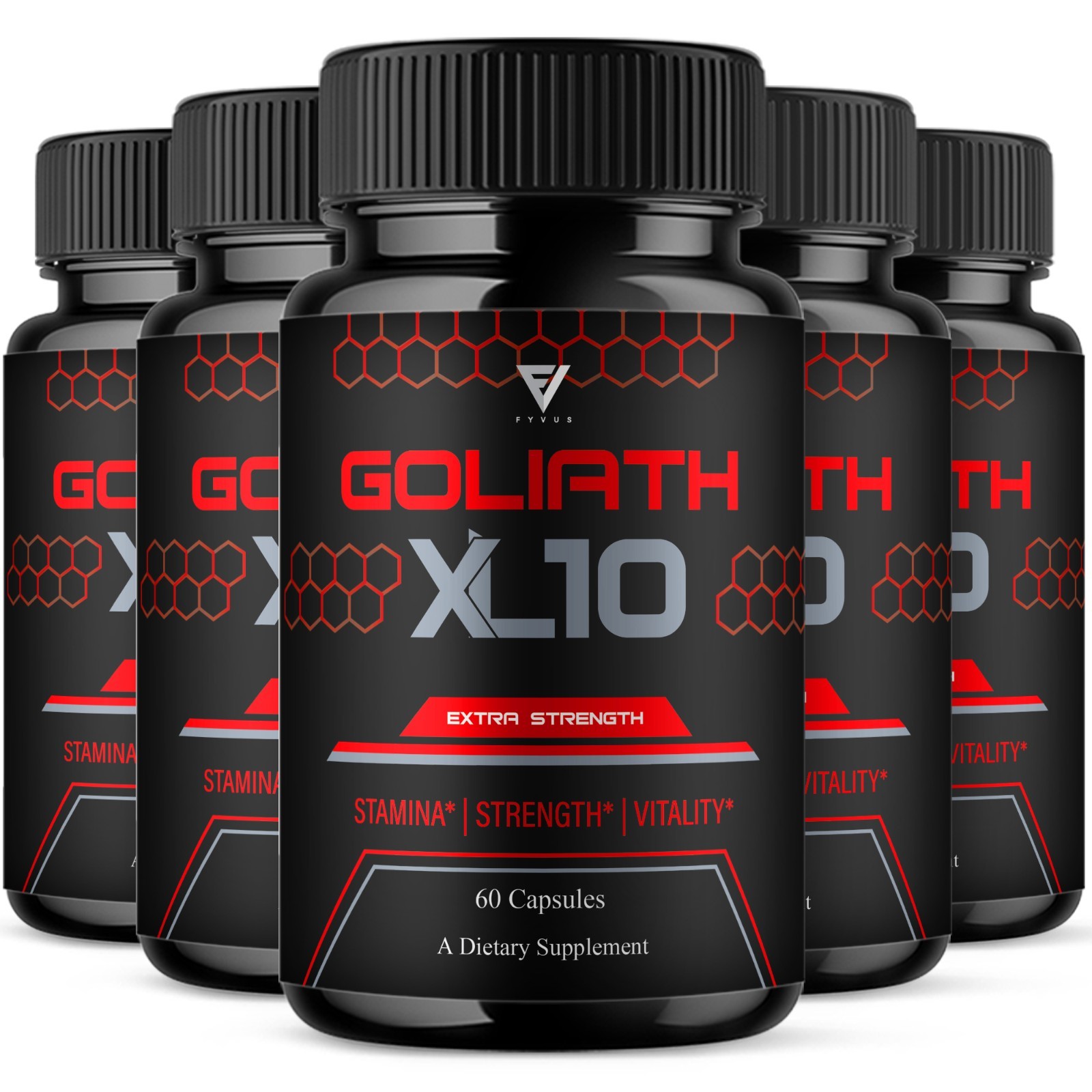 (5 Pack) Goliath XL 10 Extra Strength, GoliathXL 10 Supplement (300 Capsules)