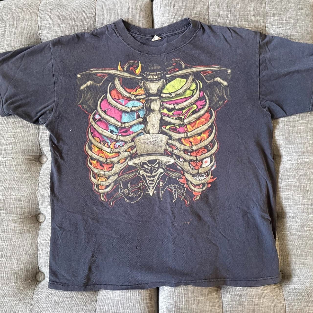 Rare Y2K Vintage Thrashed Anvil Insane Clown Posse Ribs Tshirt Size M 2008 ICP Rare Y2K Vintage Thrashed Anvil Insane Clown Posse Ribs Tshirt Size M 2008 ICP