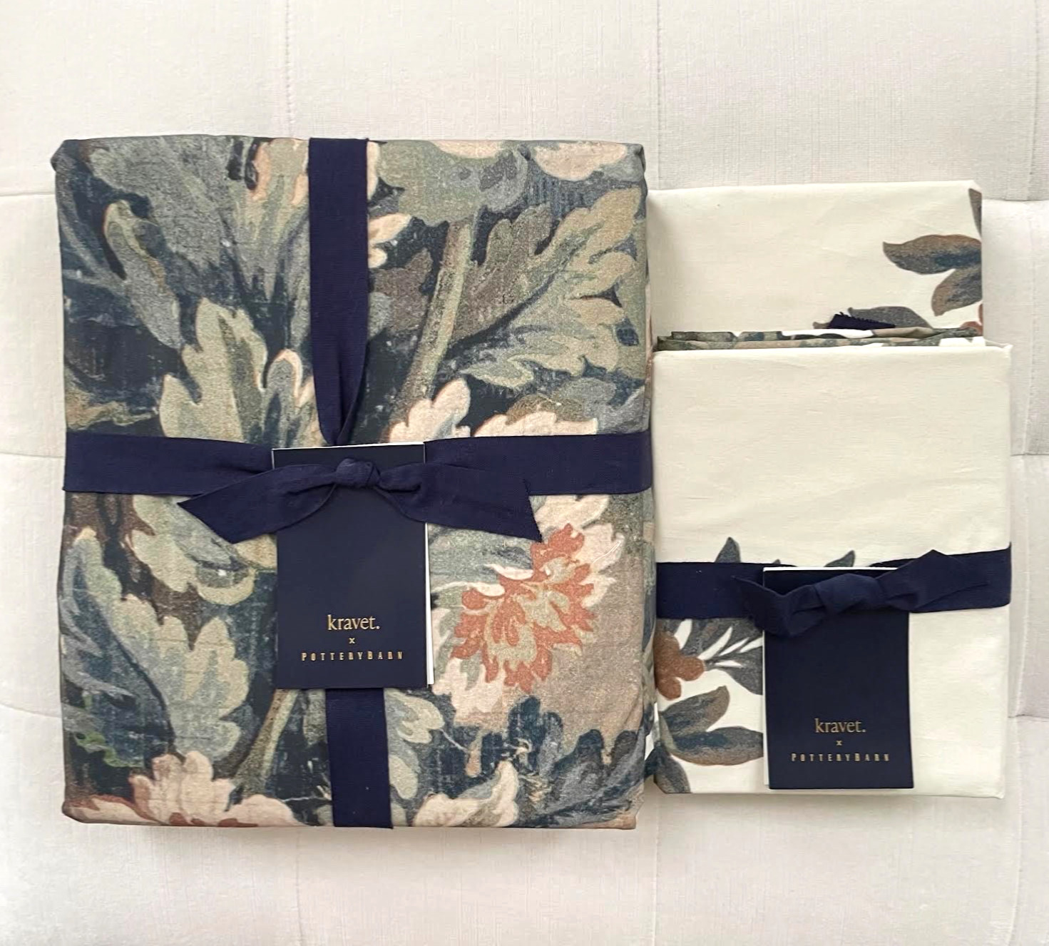 Pottery Barn KRAVET FOLLY SCENIC Duvet King Full/Queen & 2 Standard Shams NWT