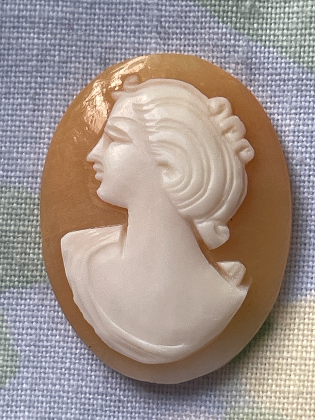 Antique Victorian Unset Hand Carved Left Shell Cameo Unmounted 7/8 Inches 1800s