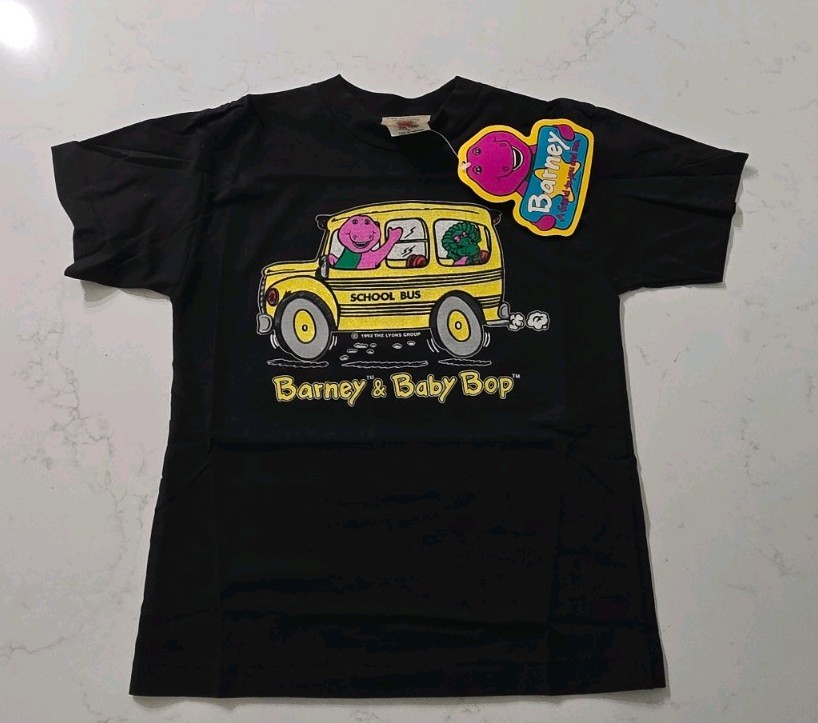 Vtg Barney Baby Bop T Shirt 1992 Kids Toddler NWT Deadstock Lyons USA