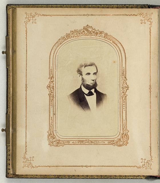 Photo:Abraham Lincoln Portrait Carte de Visite c1860s Albumen Print